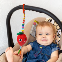 Брязкальце-підвіска з прорізувачем "Полуниця" МС 110604-18                                                           