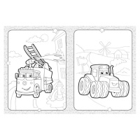 Розмальовка дитяча Кумедні машинки КЕНГУРУ 1489003 для найменших