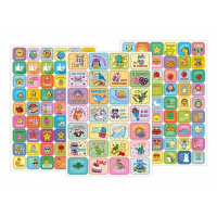 Набір наліпок "Оцінки" 10106101 бірюзові, 4 аркуші, 158 стікерів