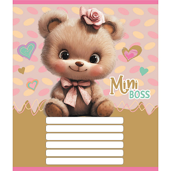 Зошит учнівський "Міні ведмедики" 012-510157C-1 в косу лінію, 12 аркушів (959051)