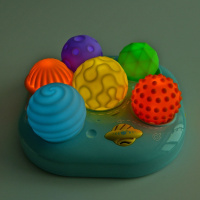 Дитяча Розвиваюча "Текстурні М'ячики" 35179M  6 штук, музика, світло