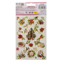 Дитячий набір зимових наліпок НС-В6-11-4 2 аркуші, 28 наліпок