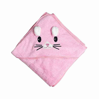 Дитячий рушник з капюшоном MGZ-0640(Pink) розмір 80х80 см