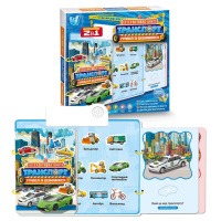 Дитяча інтерактивна книга "Транспорт" 36125WT сенсорні кнопки, українська мова