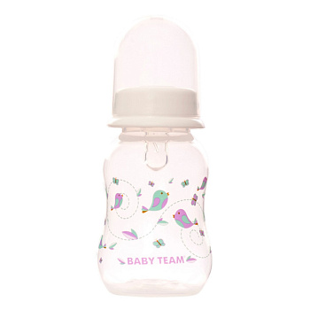 Пляшечка для годування з силіконовою соскою 1111_білий 125 мл