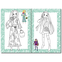 Книжка розмальовка "Модниці" РМ-48-36 с цветными подсказками