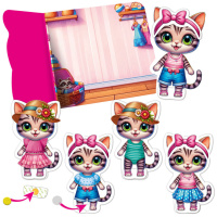 Гра розвиваюча з липучками "Кошеня" VT1320-03, 10 елементів одягу