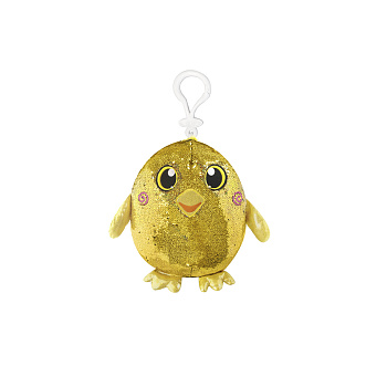 М'яка іграшка з паєтками SHIMMEEZ - РАДІСНА КАЧЕЧКА (9 см, на кліпсі)