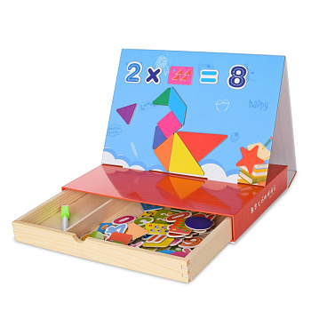 Дерев'яна розвиваюча іграшка Дощечка MD 1852-2 магнітна, для малювання