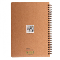 Блокнот "Кіт та дорога" еко крафт-картон 11120-T-KR формат А5 на пружині