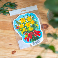 Набір весняного декору "Квіти" 10105226, 3 штуки в комплекті, картон