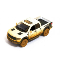 Дитяча модель машинки пікап Ford F-150 SVT Raptor-Supercrew Muddy Kinsmart KT5365WY інерційна, 1:46