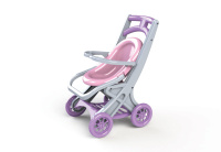 Коляска для ляльок з шезлонгом Doloni Toys 0122/04 Сіро-рожева