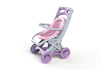 Коляска для ляльок з шезлонгом Doloni Toys 0122/04 Сіро-рожева