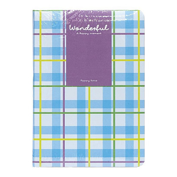 Блокнот A6 "Wonderful" 6701-1 твердий перепліт, 2 закладки та 2 гумки для ручок 80 аркушів 10х14,5 см