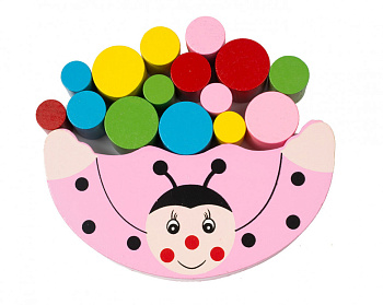 Дитяча іграшка балансир Божа корівка MD 1276 дерев'яна