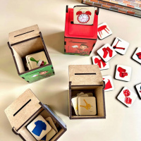 Дерев'яна настільна гра "Веселий листоноша" Ubumblebees (ПСД081) PSD081 сортер-комодик