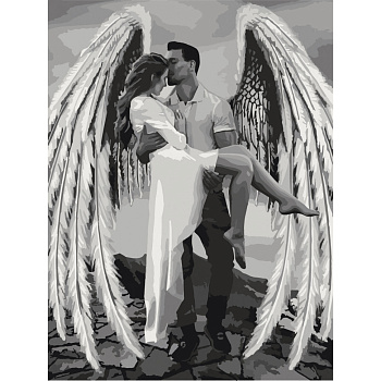 Картина за номерами "Її власний янгол" Bambi 10376-NN 30х40 см