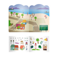 Дитяча інтерактивна книжка з багаторазовими наліпками "Місто" 1559001