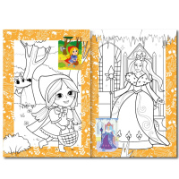 Книжка розмальовка "Казки" РМ-48-35 с цветными подсказками