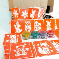 Набір для біо-тату "Зима - глітер" set-winter-glitter