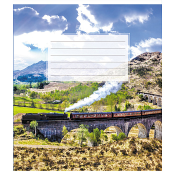 Зошит учнівський "Поїзд" 018-540246L-4 в лінію, 18 аркушів