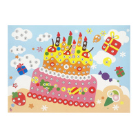 Дитяча мозаїка за номерами "Святковий торт" 13-126-20, 5 кольорів