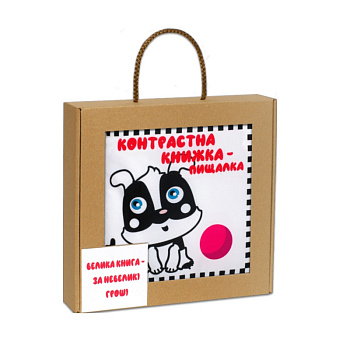 Велика м'яка книга-пищалка "Грайливе цуценя" 404256 українською