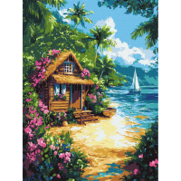 Картина за номерами "Будинок у тропіках" ©art_selena_ua KHO6373, 30х40 см 