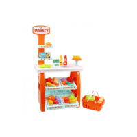 Ігровий дитячий набір "Маркет" 0730TXK прилавок з полицями, кошик, різні продукти