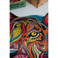 Фігурний дерев'яний пазл A3 "Загадковий тигр" PuzA3-03110, 129 деталей