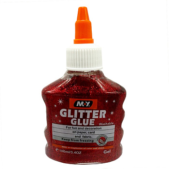 Клей декоративний "Металік Glitter" DSCN4619(Red) 100 мл