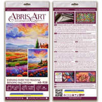 Набір для вишивання бісером "Вечоріє над лугом" AB-938 на натуральному холсті 