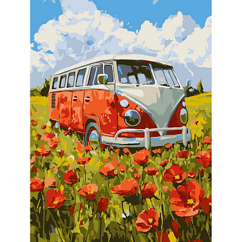 Картина за номерами "Подорож у червоне" ©art_selena_ua KHO6392, 30х40 см