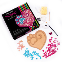 Набір для творчості скляна мозаїка "Лапа з серцем" MA2032, 2 рівень