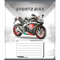 Зошит учнівський "Спортбайк" 012-500196K-1 в клітинку, 12 аркушів