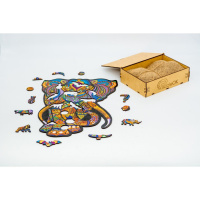 Фігурний дерев'яний пазл A3 "Індійський слон" PuzA3-03121, 132 деталі