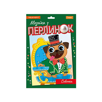 Дитячий набір для творчості "Мозаїка з перлин собачка" НТ-38-06