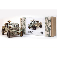 Дерев'яний 3D конструктор Хамер 65-00743, 65 деталей