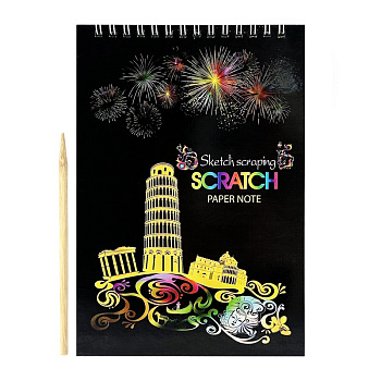 Скретчбук "Europe" 20-0915-WH-1 на спіралі, 10 аркушів, 14х20 см