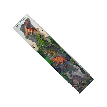 Набір фігурок динозаврів C961-4/5, 6 штук, тубус 46*4*7см