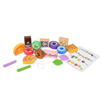 Дитяча іграшка "Шнурівка: Солодощі" M10D 12 продуктів, 2 мотузки, 6 карток