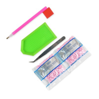 Алмазна мозаїка "Песик у маковому полі" HEE13812 30х30 см 