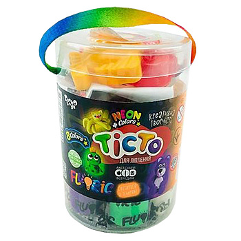 Креативна творчість "Тісто для ліплення FLUORIC" TMD-FL-8-01U 8 кольорів