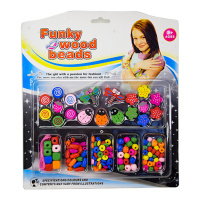 Набір бісеру TX1134A, дерев'яні намистини, гумка