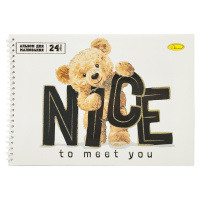 Альбом для малювання A4 АП-0306-7, 24 аркуші, пружина збоку