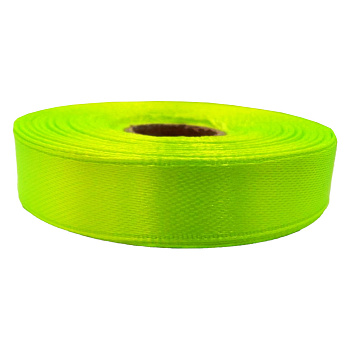 Атласна стрічка "Лимонний Неон" Bambi АБ-623 ширина 1,2 см, довжина 23 метри