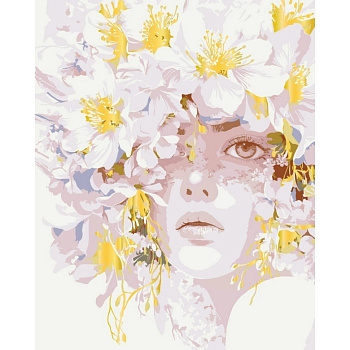 Картина за номерами "Золотисті тичинки" 10190-AC з металізованими фарбами 40х50 см