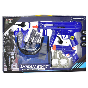 Ігровий набір зі зброєю "Поліціянт" 333F-1 жилет, маска, звукові та світлові ефекти