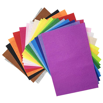 Набір фетру середньої жорсткості FTRMIX-20, 1 мм, 20х30 см, 20 аркушів, мікс кольорів